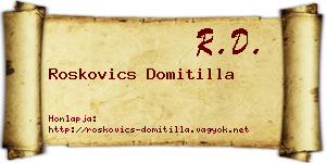 Roskovics Domitilla névjegykártya